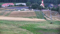 Upper part of the ski slope at the Hlubočky ski resort