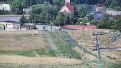 Górna część trasy narciarskiej w ośrodku narciarskim Hlubočky