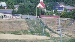 Horní část sjezdovky skiareálu Hlubočky