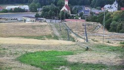 Horní část sjezdovky skiareálu Hlubočky