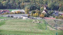 Horní část sjezdovky skiareálu Hlubočky