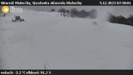Skiareál Hlubočky - Sjezdovka skiareálu Hlubočky - 5.12.2023 v 07:30