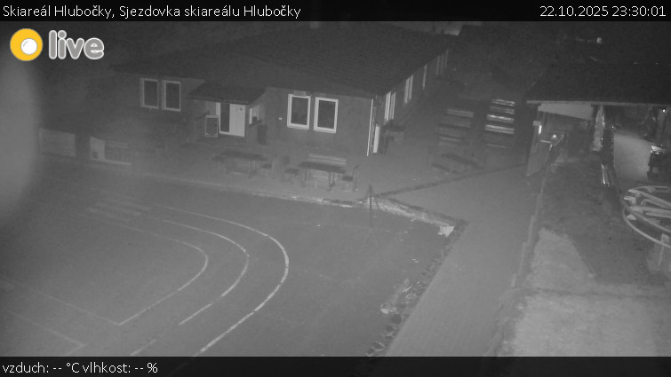 Skiareál Hlubočky - Sjezdovka skiareálu Hlubočky - 22.10.2025 v 23:30 Skiareál Hlubočky - Sjezdovka skiareálu Hlubočky - 22.10.2025 v 23:30