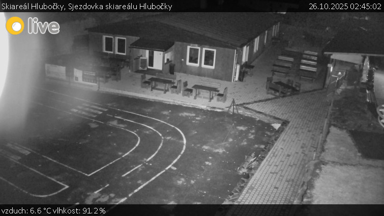 Skiareál Hlubočky - Sjezdovka skiareálu Hlubočky - 26.10.2025 v 02:45 Skiareál Hlubočky - Sjezdovka skiareálu Hlubočky - 26.10.2025 v 02:45