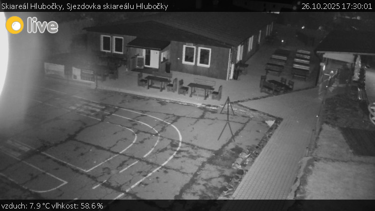 Skiareál Hlubočky - Sjezdovka skiareálu Hlubočky - 26.10.2025 v 17:30 Skiareál Hlubočky - Sjezdovka skiareálu Hlubočky - 26.10.2025 v 17:30