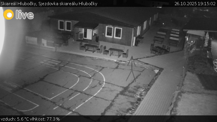Skiareál Hlubočky - Sjezdovka skiareálu Hlubočky - 26.10.2025 v 19:15 Skiareál Hlubočky - Sjezdovka skiareálu Hlubočky - 26.10.2025 v 19:15