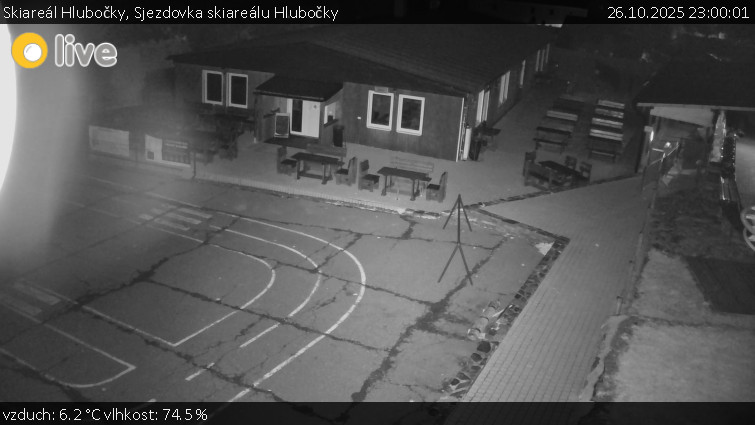 Skiareál Hlubočky - Sjezdovka skiareálu Hlubočky - 26.10.2025 v 23:00 Skiareál Hlubočky - Sjezdovka skiareálu Hlubočky - 26.10.2025 v 23:00