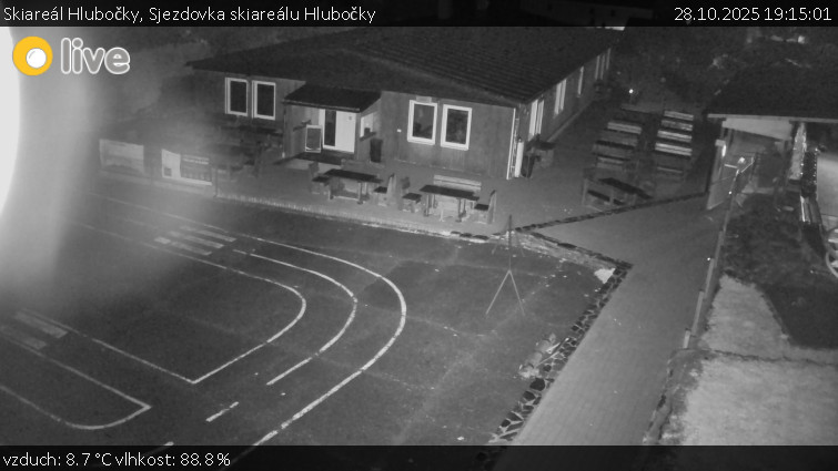 Skiareál Hlubočky - Sjezdovka skiareálu Hlubočky - 28.10.2025 v 19:15 Skiareál Hlubočky - Sjezdovka skiareálu Hlubočky - 28.10.2025 v 19:15