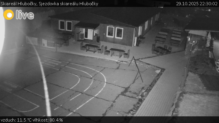 Skiareál Hlubočky - Sjezdovka skiareálu Hlubočky - 29.10.2025 v 22:30 Skiareál Hlubočky - Sjezdovka skiareálu Hlubočky - 29.10.2025 v 22:30