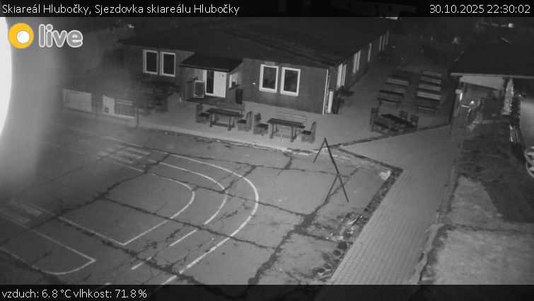 Skiareál Hlubočky - Sjezdovka skiareálu Hlubočky - 30.10.2025 v 22:30 Skiareál Hlubočky - Sjezdovka skiareálu Hlubočky - 30.10.2025 v 22:30