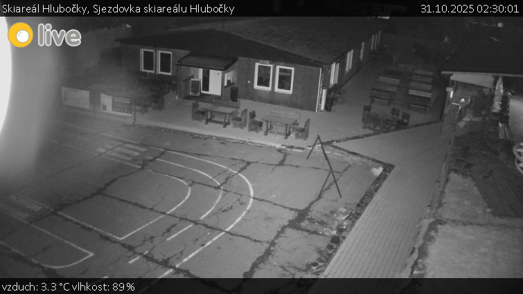 Skiareál Hlubočky - Sjezdovka skiareálu Hlubočky - 31.10.2025 v 02:30 Skiareál Hlubočky - Sjezdovka skiareálu Hlubočky - 31.10.2025 v 02:30