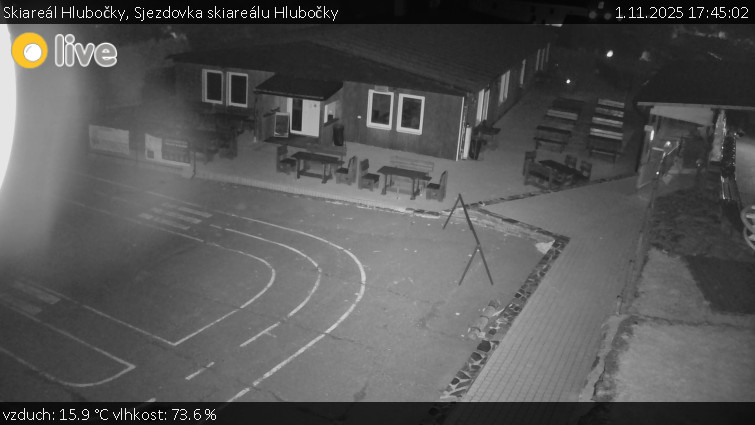 Skiareál Hlubočky - Sjezdovka skiareálu Hlubočky - 1.11.2025 v 17:45 Skiareál Hlubočky - Sjezdovka skiareálu Hlubočky - 1.11.2025 v 17:45