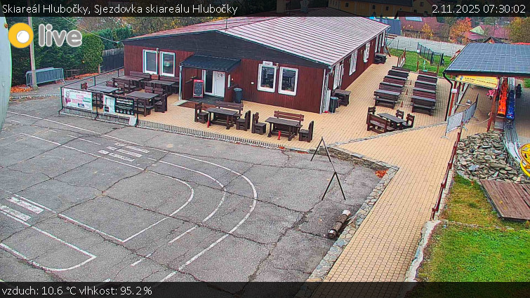 Skiareál Hlubočky - Sjezdovka skiareálu Hlubočky - 2.11.2025 v 07:30 Skiareál Hlubočky - Sjezdovka skiareálu Hlubočky - 2.11.2025 v 07:30