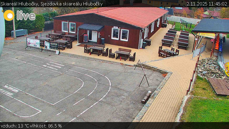 Skiareál Hlubočky - Sjezdovka skiareálu Hlubočky - 2.11.2025 v 11:45 Skiareál Hlubočky - Sjezdovka skiareálu Hlubočky - 2.11.2025 v 11:45