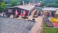 Ski slope of the Hlubočky ski resort