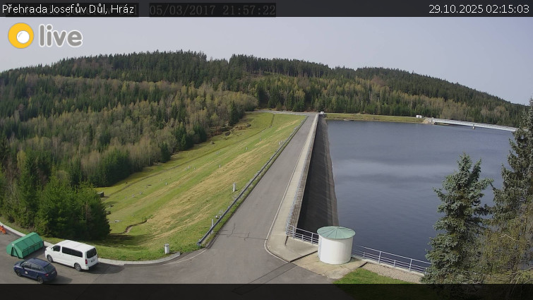 Přehrada Josefův Důl - Hráz - 29.10.2025 v 02:15 Přehrada Josefův Důl - Hráz - 29.10.2025 v 02:15