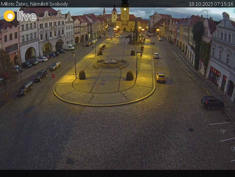 Město Žatec - Náměstí Svobody - 18.10.2025 v 07:15 Město Žatec - Náměstí Svobody - 18.10.2025 v 07:15