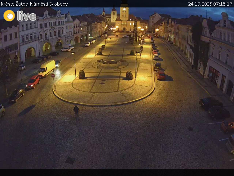 Město Žatec - Náměstí Svobody - 24.10.2025 v 07:15 Město Žatec - Náměstí Svobody - 24.10.2025 v 07:15