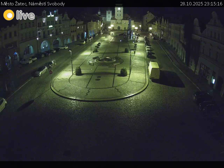 Město Žatec - Náměstí Svobody - 28.10.2025 v 23:15 Město Žatec - Náměstí Svobody - 28.10.2025 v 23:15
