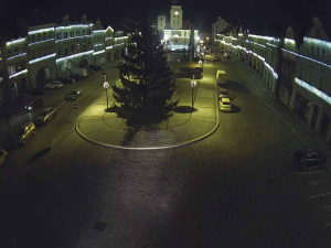 Město Žatec - Náměstí Svobody - 7.1.2026 v 06:45 Město Žatec - Náměstí Svobody - 7.1.2026 v 06:45