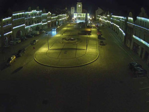 Město Žatec - Náměstí Svobody - 7.1.2026 v 22:15 Město Žatec - Náměstí Svobody - 7.1.2026 v 22:15