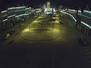 Město Žatec - Náměstí Svobody - 8.1.2026 v 04:45 Město Žatec - Náměstí Svobody - 8.1.2026 v 04:45