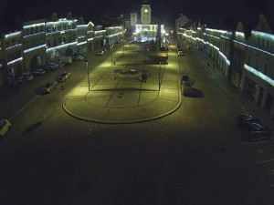 Město Žatec - Náměstí Svobody - 8.1.2026 v 20:45 Město Žatec - Náměstí Svobody - 8.1.2026 v 20:45