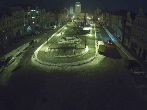Město Žatec - Náměstí Svobody - 30.1.2026 v 22:45 Město Žatec - Náměstí Svobody - 30.1.2026 v 22:45