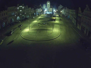 Město Žatec - Náměstí Svobody - 15.2.2026 v 22:15 Město Žatec - Náměstí Svobody - 15.2.2026 v 22:15