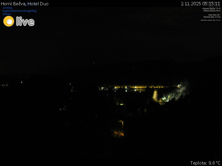 Horní Bečva - Hotel Duo - 2.11.2025 v 05:15 Horní Bečva - Hotel Duo - 2.11.2025 v 05:15