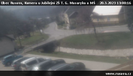 Ski Areál Rusava - Kamera u Jubilejní ZŠ T. G. Masaryka a MŠ - 20.3.2023 v 13:00