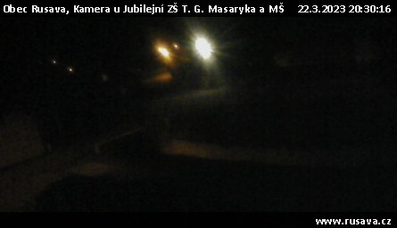 Ski Areál Rusava - Kamera u Jubilejní ZŠ T. G. Masaryka a MŠ - 22.3.2023 v 20:30