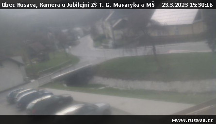 Ski Areál Rusava - Kamera u Jubilejní ZŠ T. G. Masaryka a MŠ - 23.3.2023 v 15:30
