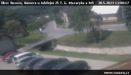 Ski Areál Rusava - Kamera u Jubilejní ZŠ T. G. Masaryka a MŠ - 28.5.2023 v 12:00