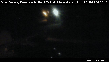Ski Areál Rusava - Kamera u Jubilejní ZŠ T. G. Masaryka a MŠ - 7.6.2023 v 00:00