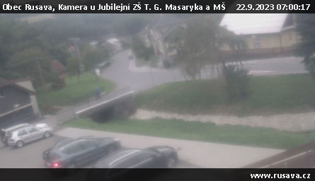 Ski Areál Rusava - Kamera u Jubilejní ZŠ T. G. Masaryka a MŠ - 22.9.2023 v 07:00