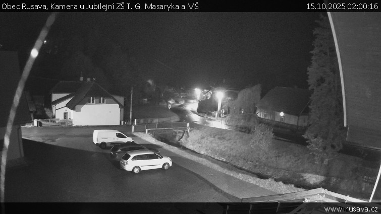 Obec Rusava - Kamera u Jubilejní ZŠ T. G. Masaryka a MŠ - 15.10.2025 v 02:00 Obec Rusava - Kamera u Jubilejní ZŠ T. G. Masaryka a MŠ - 15.10.2025 v 02:00