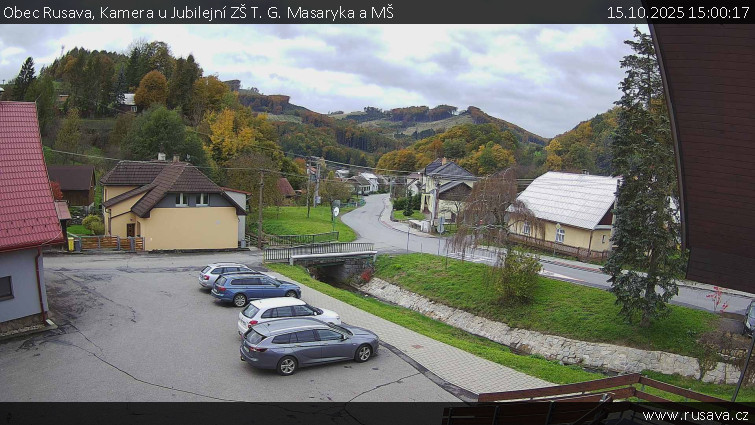 Obec Rusava - Kamera u Jubilejní ZŠ T. G. Masaryka a MŠ - 15.10.2025 v 15:00 Obec Rusava - Kamera u Jubilejní ZŠ T. G. Masaryka a MŠ - 15.10.2025 v 15:00