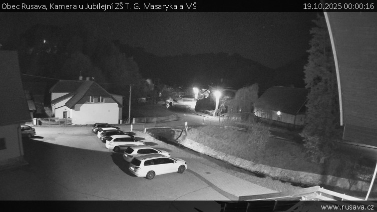 Obec Rusava - Kamera u Jubilejní ZŠ T. G. Masaryka a MŠ - 19.10.2025 v 00:00 Obec Rusava - Kamera u Jubilejní ZŠ T. G. Masaryka a MŠ - 19.10.2025 v 00:00