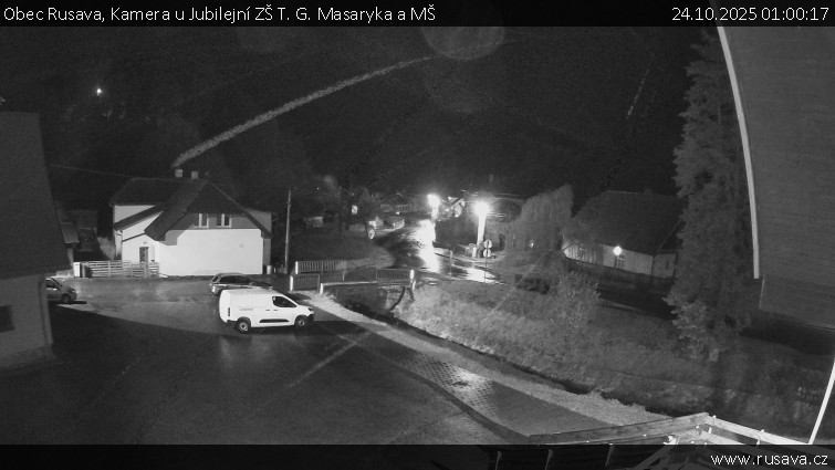 Obec Rusava - Kamera u Jubilejní ZŠ T. G. Masaryka a MŠ - 24.10.2025 v 01:00 Obec Rusava - Kamera u Jubilejní ZŠ T. G. Masaryka a MŠ - 24.10.2025 v 01:00