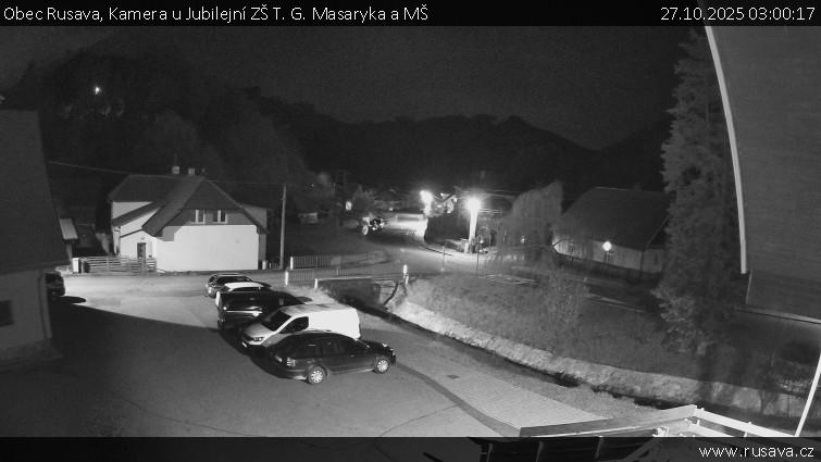 Obec Rusava - Kamera u Jubilejní ZŠ T. G. Masaryka a MŠ - 27.10.2025 v 03:00 Obec Rusava - Kamera u Jubilejní ZŠ T. G. Masaryka a MŠ - 27.10.2025 v 03:00