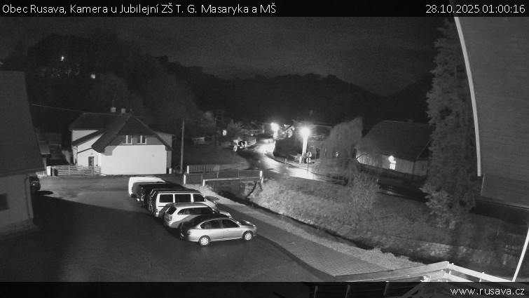 Obec Rusava - Kamera u Jubilejní ZŠ T. G. Masaryka a MŠ - 28.10.2025 v 01:00 Obec Rusava - Kamera u Jubilejní ZŠ T. G. Masaryka a MŠ - 28.10.2025 v 01:00