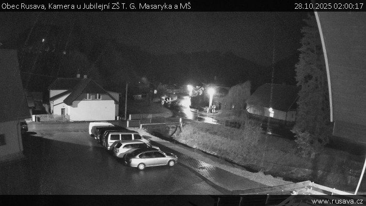 Obec Rusava - Kamera u Jubilejní ZŠ T. G. Masaryka a MŠ - 28.10.2025 v 02:00 Obec Rusava - Kamera u Jubilejní ZŠ T. G. Masaryka a MŠ - 28.10.2025 v 02:00