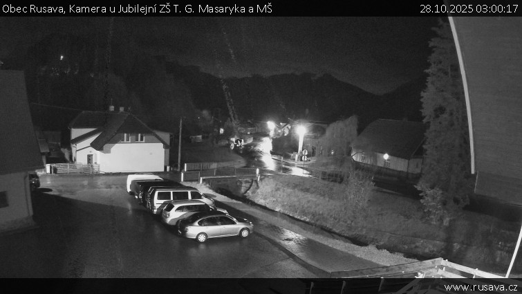 Obec Rusava - Kamera u Jubilejní ZŠ T. G. Masaryka a MŠ - 28.10.2025 v 03:00 Obec Rusava - Kamera u Jubilejní ZŠ T. G. Masaryka a MŠ - 28.10.2025 v 03:00