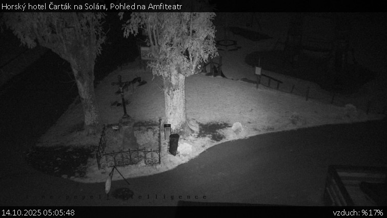 Horský hotel Čarták na Soláni - Pohled na Amfiteatr - 14.10.2025 v 05:05 Horský hotel Čarták na Soláni - Pohled na Amfiteatr - 14.10.2025 v 05:05