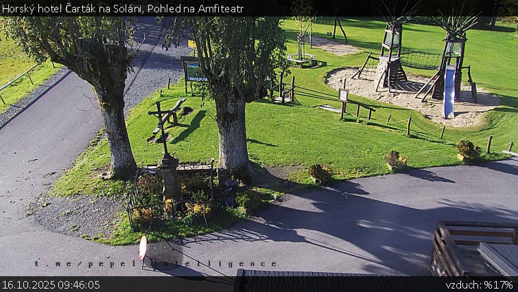 Horský hotel Čarták na Soláni - Pohled na Amfiteatr - 16.10.2025 v 09:46 Horský hotel Čarták na Soláni - Pohled na Amfiteatr - 16.10.2025 v 09:46