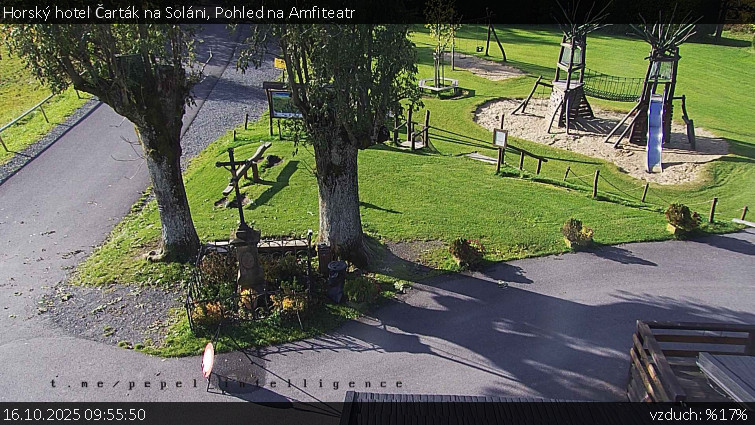Horský hotel Čarták na Soláni - Pohled na Amfiteatr - 16.10.2025 v 09:55 Horský hotel Čarták na Soláni - Pohled na Amfiteatr - 16.10.2025 v 09:55