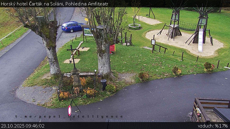 Horský hotel Čarták na Soláni - Pohled na Amfiteatr - 23.10.2025 v 09:46 Horský hotel Čarták na Soláni - Pohled na Amfiteatr - 23.10.2025 v 09:46