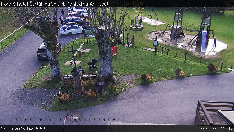 Horský hotel Čarták na Soláni - Pohled na Amfiteatr - 25.10.2025 v 14:35 Horský hotel Čarták na Soláni - Pohled na Amfiteatr - 25.10.2025 v 14:35