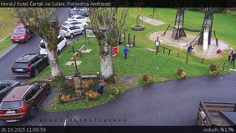 Horský hotel Čarták na Soláni - Pohled na Amfiteatr - 26.10.2025 v 11:05 Horský hotel Čarták na Soláni - Pohled na Amfiteatr - 26.10.2025 v 11:05